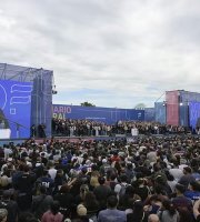 Axel Kicillof lanzó su candidatura a Presidente en un masivo acto en Avellaneda